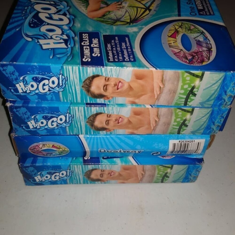 H2O Go! Swim Rings Set 4 new in box By Bestway ages 12+ pool.